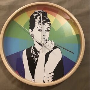 Colorful Wall Clock with Iconic Portrait